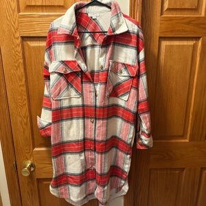 Ultra Flirt Plaid Button Up Jacket